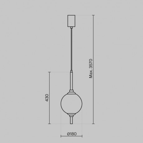 Maytoni The Sixth Sense Lampa Wisząca LED 7W 400lm 3000K Mosiądz Z020PL-L6BS3K