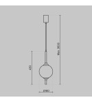 Pendant lamps - Maytoni The Sixth Sense LED Pendant Lamp 7W 400lm 3000K Black Z020PL-L6B3K. - product 2