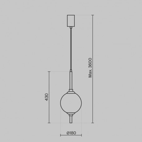 Maytoni The Sixth Sense Lampa Wisząca LED 7W 400lm 3000K Black Z020PL-L6B3K