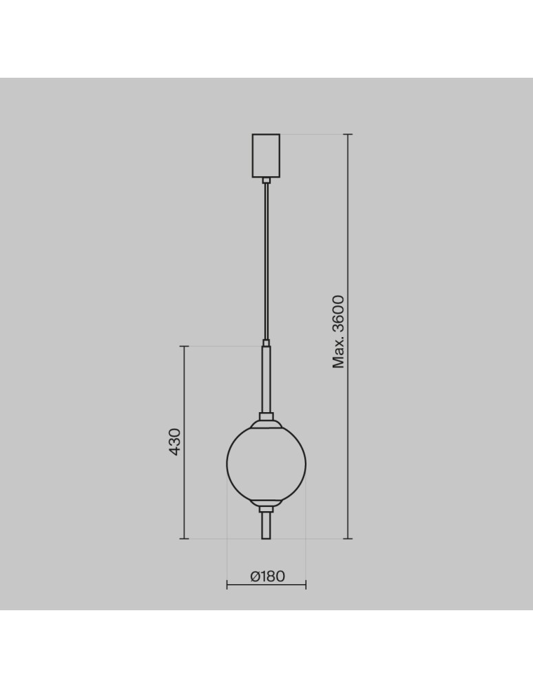 Pendant lamps - Maytoni The Sixth Sense LED Pendant Lamp 7W 400lm 3000K Black Z020PL-L6B3K. - product kolory-swiatla.pl 2