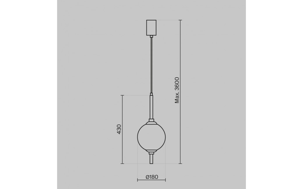 Maytoni The Sixth Sense Lampa Wisząca LED 7W 400lm 3000K Black Z020PL-L6B3K