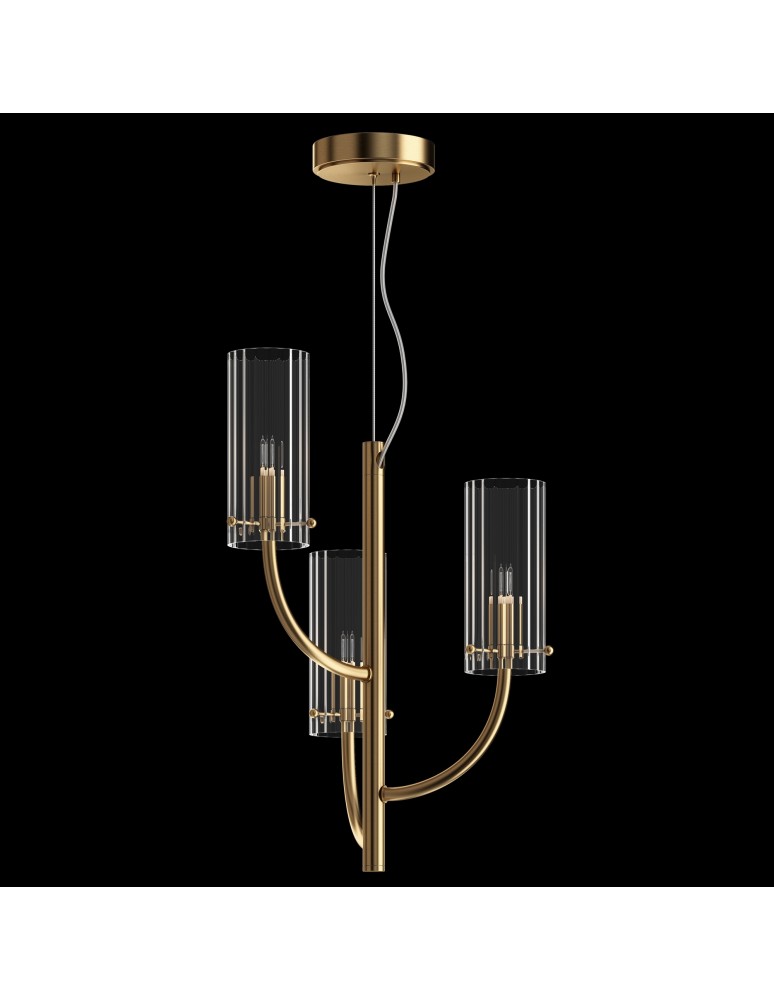 Modern chandeliers - Maytoni Arco Modern Chandelier 3xG9 40W Brass MOD223PL-03BS - product kolory-swiatla.pl 3