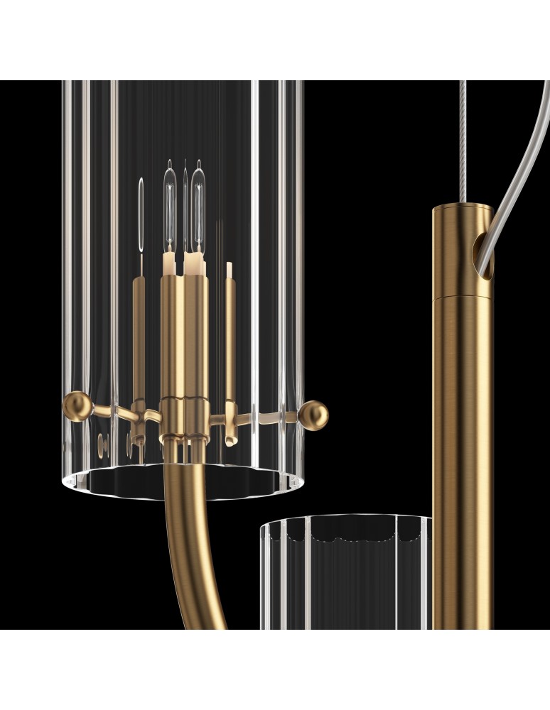 Modern chandeliers - Maytoni Arco Modern Chandelier 3xG9 40W Brass MOD223PL-03BS - product kolory-swiatla.pl 7