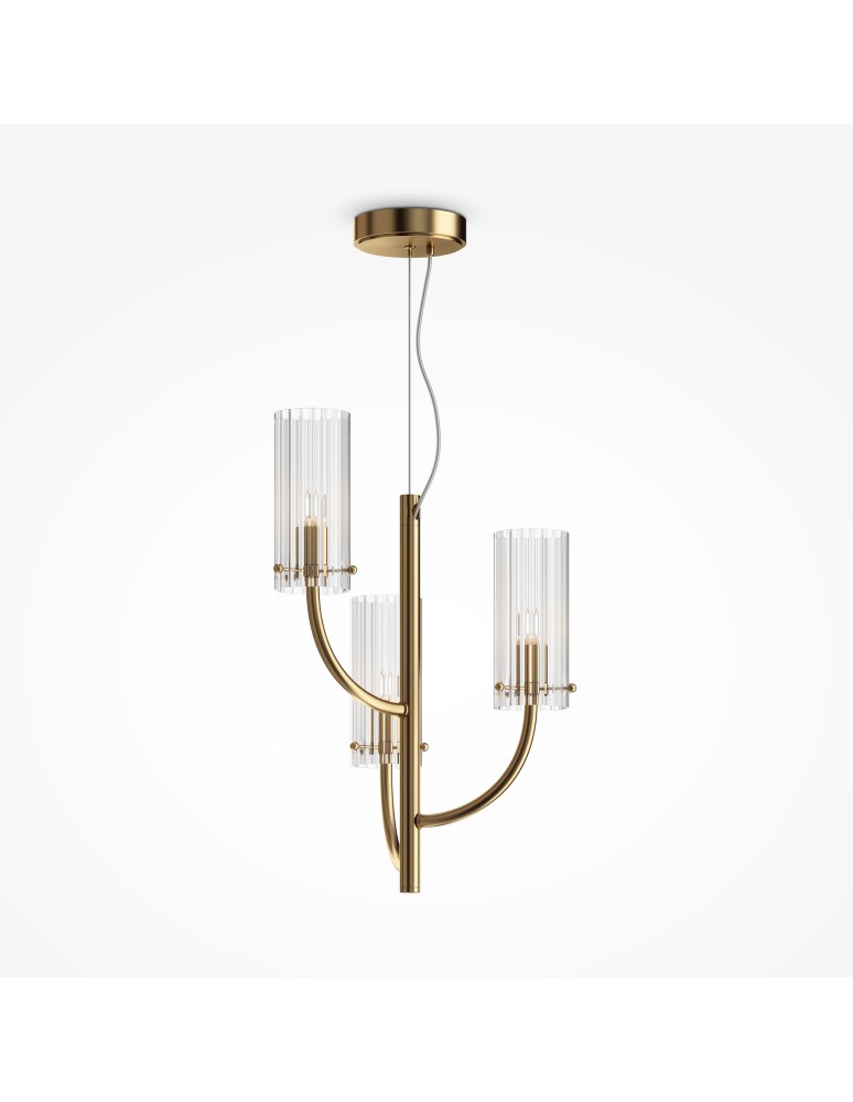Modern chandeliers - Maytoni Arco Modern Chandelier 3xG9 40W Brass MOD223PL-03BS - product kolory-swiatla.pl 8
