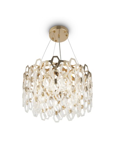 Maytoni Tissage Lampa Wisząca 7xE14 40W Złoty MOD490PL-07G