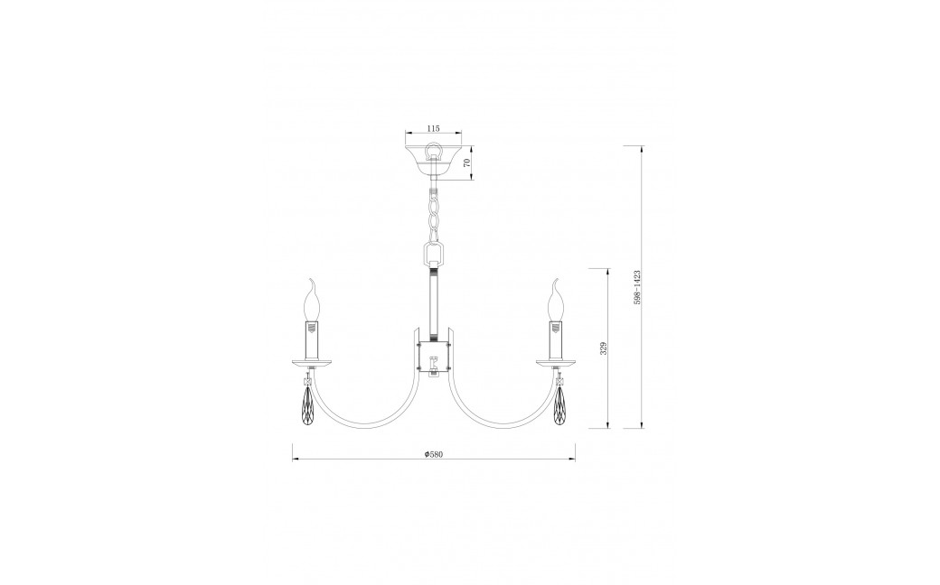 Maytoni Серия - 011 Żyrandol 6xE14 40W Nikiel H011PL-06N