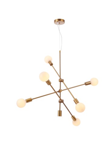 Maytoni Серия - 004 Lampa Wisząca 6xE27 60W Mosiądz T004PL-06BS