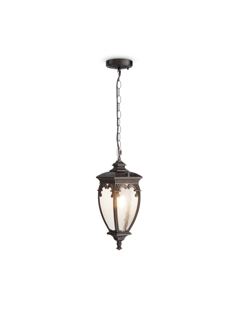 Outdoor pendant lamps - Maytoni Fleur Outdoor Pendant Lamp 1xE27 60W IP44 Bronze Antique O414PL-01BZ. - product kolory-swiatla.pl 2