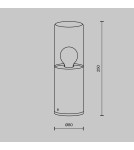 Standing garden lamps - Maytoni Outdoor Amas Garden 1xE27 60W IP54 Graphite O432FL-01GF. - product 6