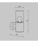 Outdoor wall lamps - Maytoni Outdoor Amas Wall lamp/wall lamp 1xE27 60W IP54 Graphite O432WL-01GF. - product 6