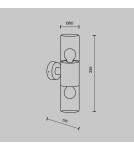Outdoor wall lamps - Maytoni Outdoor Amas Wall lamp/wall lamp 2xE27 60W IP54 Graphite O432WL-02GF. - product 6