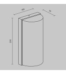Outdoor wall lamps - Maytoni Outdoor Badd LED wall lamp/wall lamp 10W 700lm 3000K IP54 Graphite O454WL-L10GF3K1 - product 4