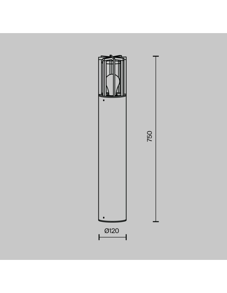 Standing garden lamps - Maytoni Outdoor Garden Barrel 1xE27 15W IP54 Graphite O453FL-01GF. - product kolory-swiatla.pl 6