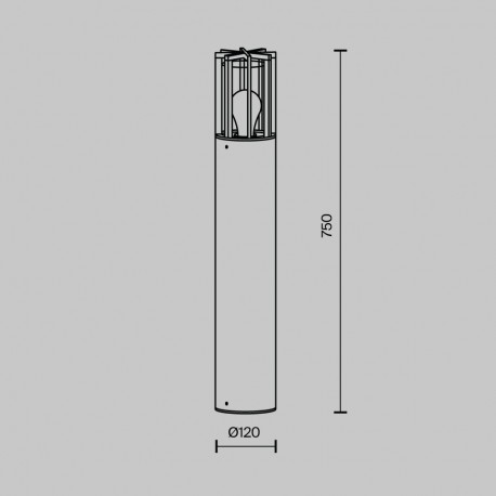 Maytoni Zewnętrzna Barrel Ogrodowa 1xE27 15W IP54 Grafit O453FL-01GF