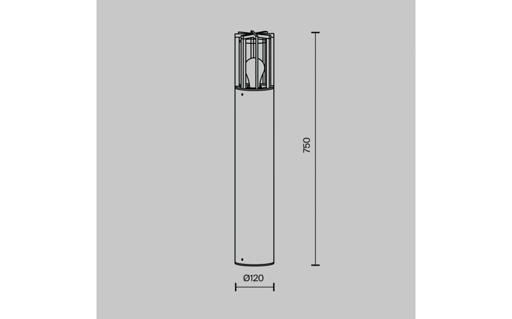 Maytoni Zewnętrzna Barrel Ogrodowa 1xE27 15W IP54 Grafit O453FL-01GF