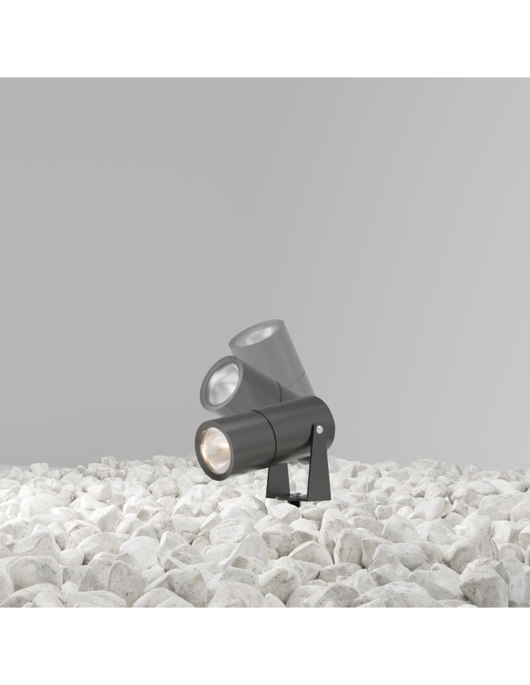 Garden lamps driven into the ground (with wedge) - Maytoni Outdoor Bern Garden LED 5W 280lm 3000K IP65 Graphite O050FL-L5GF3K. - product kolory-swiatla.pl 5