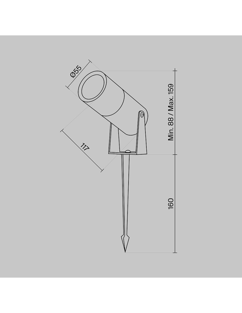 Garden lamps driven into the ground (with wedge) - Maytoni Outdoor Bern Garden LED 5W 280lm 3000K IP65 Graphite O050FL-L5GF3K. - product kolory-swiatla.pl 6