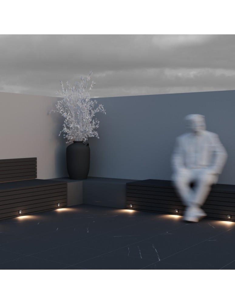 Lamps for path lighting - Maytoni Outdoor Bil LED Stairway/Walkway Lighting 3W 60lm 3000K IP54 Black O015SL-L3B3K. - product kolory-swiatla.pl 6
