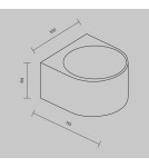 Outdoor wall lamps - Maytoni Outdoor Blow Architectural LED wall lamp 5W 500lm 3000K IP54 Graphite O435WL-L5GF3K. - product 5