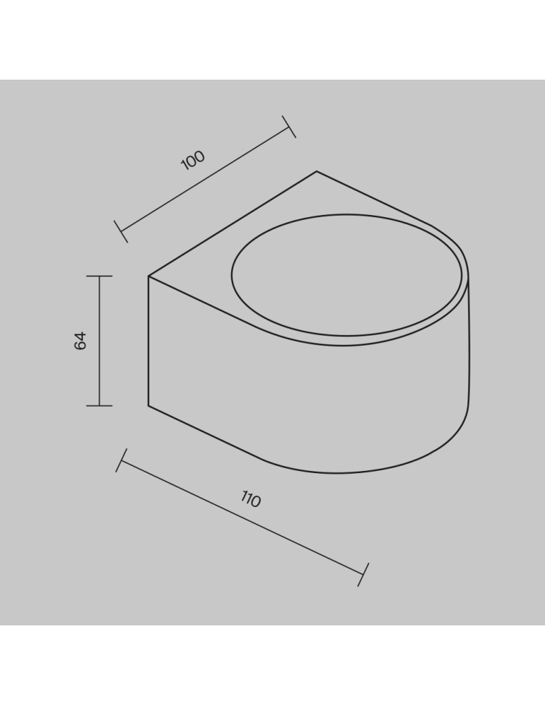 Outdoor wall lamps - Maytoni Outdoor Blow Architectural LED wall lamp 5W 500lm 3000K IP54 Graphite O435WL-L5GF3K. - product kolory-swiatla.pl 5