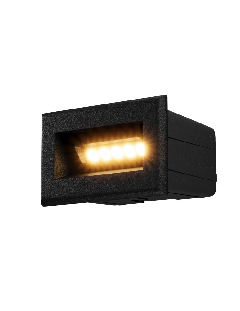 Lamps for path lighting - Maytoni Outdoor Bosca LED Stairway/Walkway Lighting 3W 250lm 3000K IP65 Black O045SL-L3B3K - product kolory-swiatla.pl 1