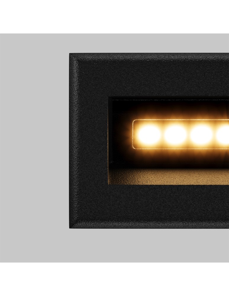 Lamps for path lighting - Maytoni Outdoor Bosca LED Stairway/Walkway Lighting 3W 250lm 3000K IP65 Black O045SL-L3B3K - product kolory-swiatla.pl 2