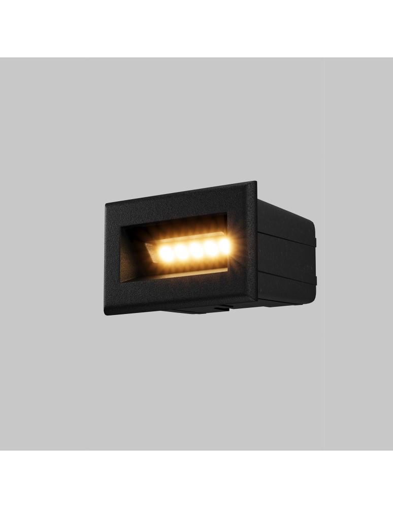 Lamps for path lighting - Maytoni Outdoor Bosca LED Stairway/Walkway Lighting 3W 250lm 3000K IP65 Black O045SL-L3B3K - product kolory-swiatla.pl 4
