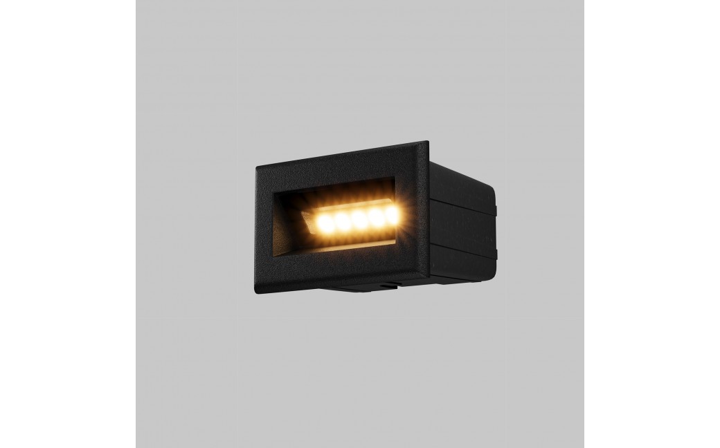 Maytoni Zewnętrzna Bosca Oświetlenie Schodów/Scieżek LED 3W 250lm 3000K IP65 Black O045SL-L3B3K