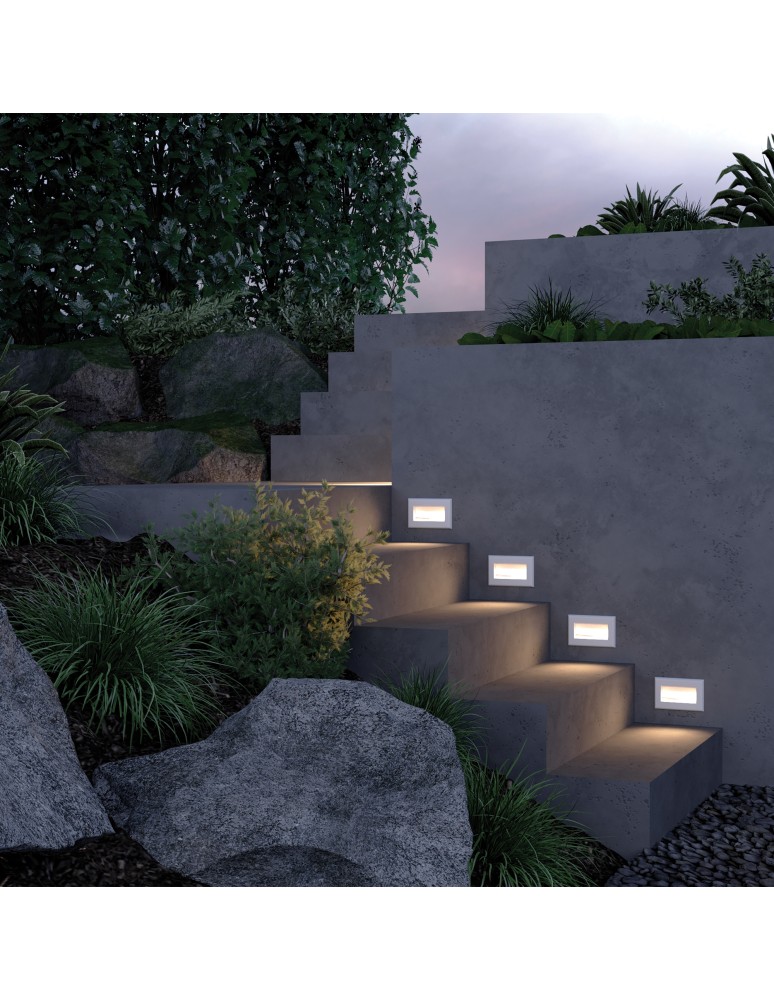 Lamps for path lighting - Maytoni Outdoor Bosca LED Stairway/Walkway Lighting 3W 250lm 3000K IP65 White O045SL-L3W3K - product kolory-swiatla.pl 2