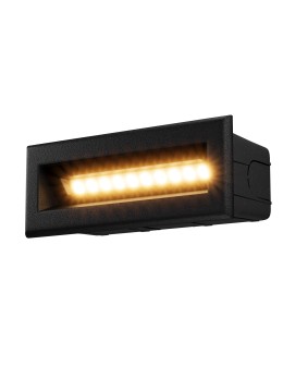 Maytoni Outdoor Bosca LED Stairway/Walkway Lighting 5W 400lm 3000K IP65 Black O045SL-L5B3K