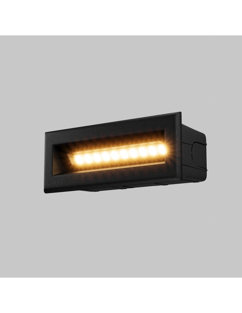 Lamps for path lighting - Maytoni Outdoor Bosca LED Stairway/Walkway Lighting 5W 400lm 3000K IP65 Black O045SL-L5B3K - product kolory-swiatla.pl 4