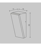 Outdoor wall lamps - Maytoni Outdoor Brick LED wall lamp/shade 10W 1100lm 3000K IP54 Graphite O436WL-L10GF3K1 - product 5