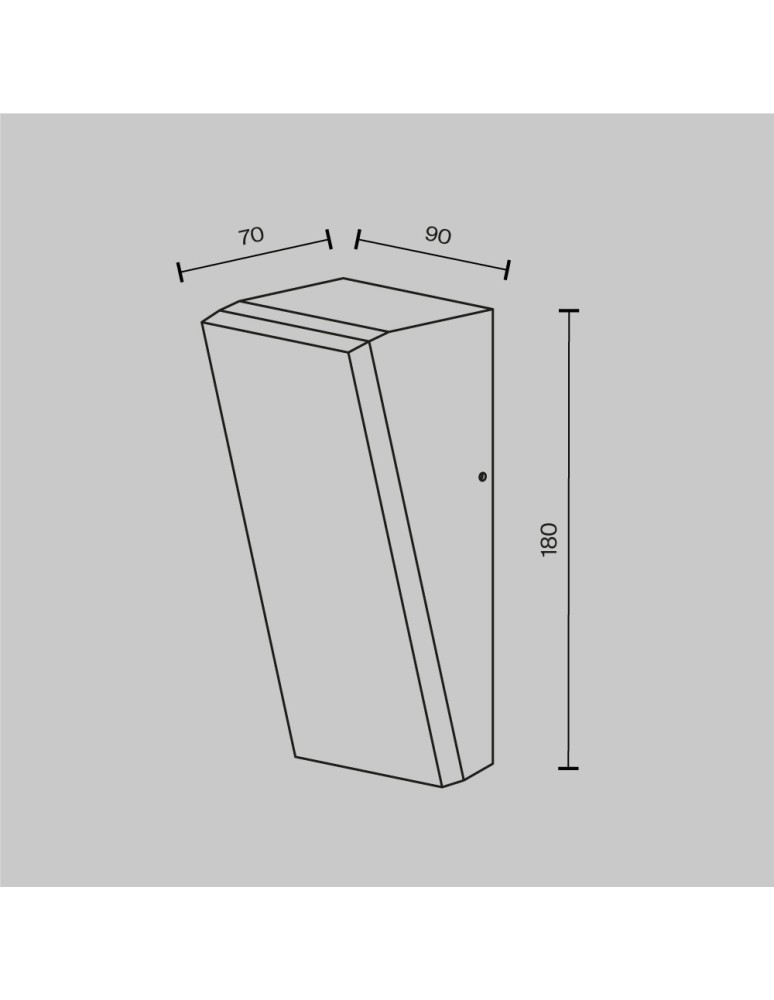 Outdoor wall lamps - Maytoni Outdoor Brick LED wall lamp/shade 10W 1100lm 3000K IP54 Graphite O436WL-L10GF3K1 - product kolory-swiatla.pl 5