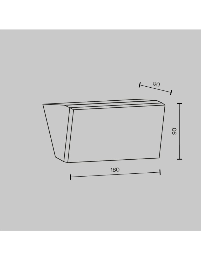 Outdoor wall lamps - Maytoni Outdoor Brick LED wall sconce/wall lamp 10W 1100lm 3000K IP54 Graphite O436WL-L10GF3K - product kolory-swiatla.pl 5
