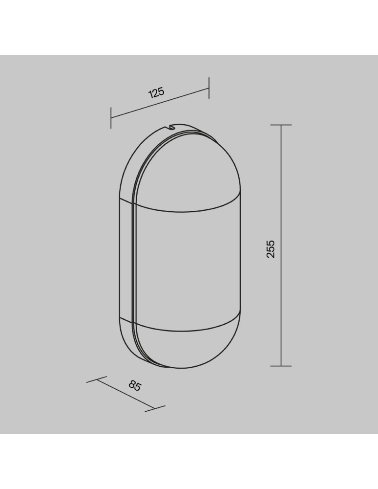 Outdoor wall lamps - Maytoni Outdoor Candle Wall lamp/ wall lamp 1xE27 15W IP65 Graphite O449WL-01GF. - product kolory-swiatla.pl 6