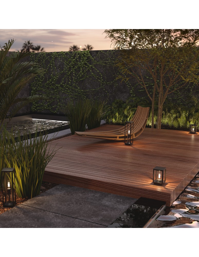 Standing garden lamps - Maytoni Outdoor Garden Cell 1xE27 15W IP54 Graphite O452FL-01GF1 - product kolory-swiatla.pl 2