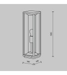 Standing garden lamps - Maytoni Outdoor Garden Cell 1xE27 15W IP54 Graphite O452FL-01GF1 - product 6