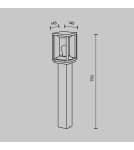 Standing garden lamps - Maytoni Outdoor Garden Cell 1xE27 15W IP54 Graphite O452FL-01GF2. - product 5