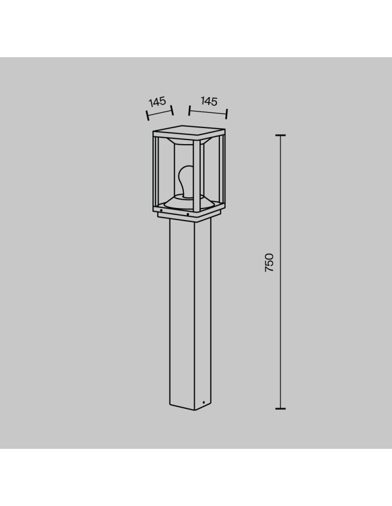 Standing garden lamps - Maytoni Outdoor Garden Cell 1xE27 15W IP54 Graphite O452FL-01GF2. - product kolory-swiatla.pl 5