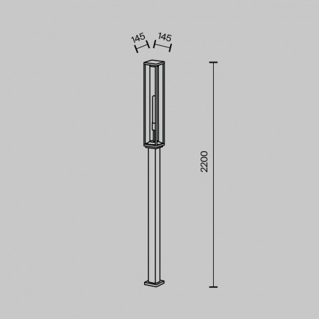 Maytoni Zewnętrzna Cell Ogrodowa 1xE27 15W IP54 Grafit O452FL-01GF3