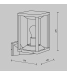 Outdoor wall lamps - Maytoni Outdoor Cell Wall lamp/ wall lamp 1xE27 15W IP65 Graphite O452WL-01GF. - product 5