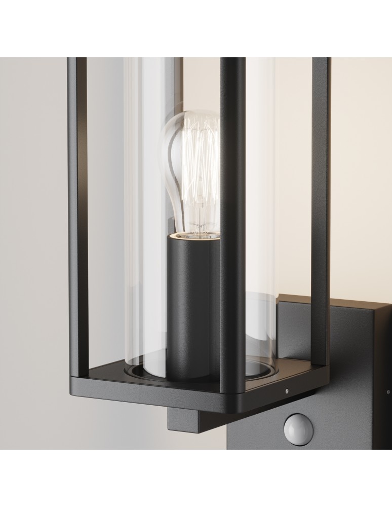 Outdoor lights with motion sensor - Maytoni Outdoor Cell Wall lamp/ wall lamp 1xE27 15W IP65 Graphite O452WL-01GFSR - product kolory-swiatla.pl 2