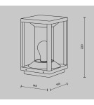 Standing garden lamps - Maytoni Outdoor Garden Cell 1xE27 15W IP54 Graphite O452FL-01GF. - product 6