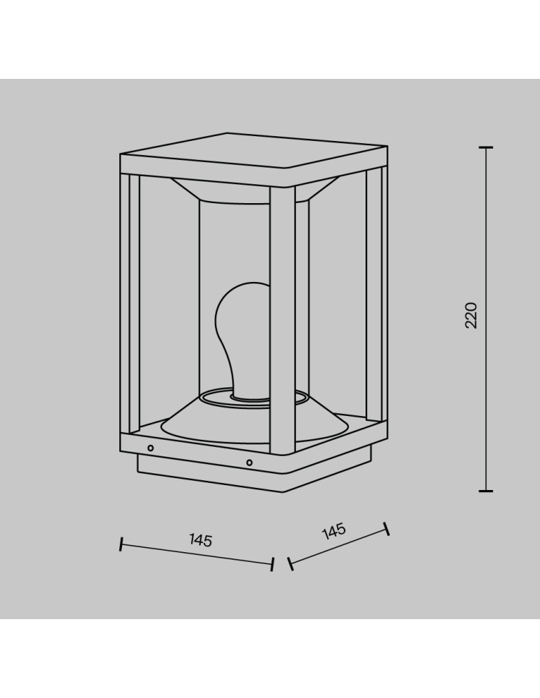 Maytoni Outdoor Garden Cell 1xE27 15W IP54 Graphite O452FL-01GF.