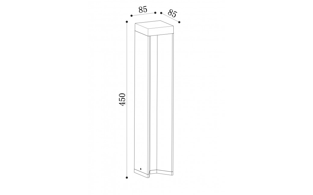 Maytoni Zewnętrzna Essen Ogrodowa LED 9W 450lm 4000K IP54 Black O596FL-L9B4K