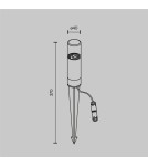 Garden lamps driven into the ground (with wedge) - Maytoni Outdoor Garden Glide 1xG9 20W IP54 Graphite O437FL-01GF. - product 5