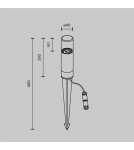 Garden lamps driven into the ground (with wedge) - Maytoni Outdoor Garden Glide 1xG9 20W IP54 Graphite O437FL-01GF1. - product 6