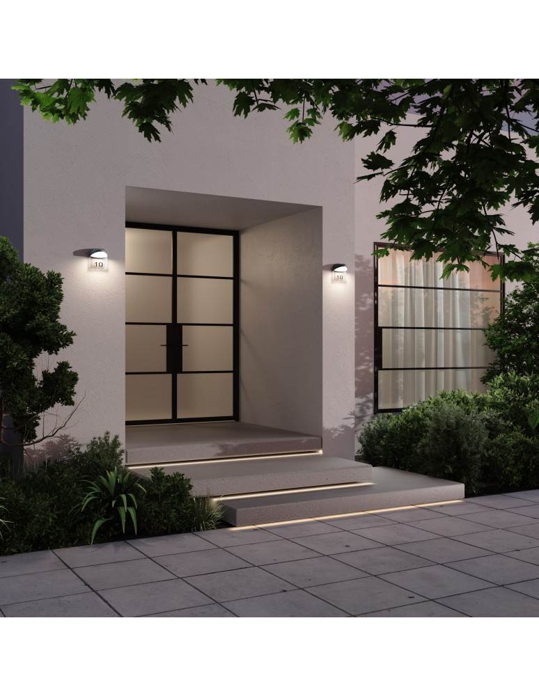 Outdoor wall lamps - Maytoni Outdoor Gloss LED wall sconce/wall lamp 7W 500lm 3000K IP65 Graphite O447WL-L7GF3K - product kolory-swiatla.pl 2