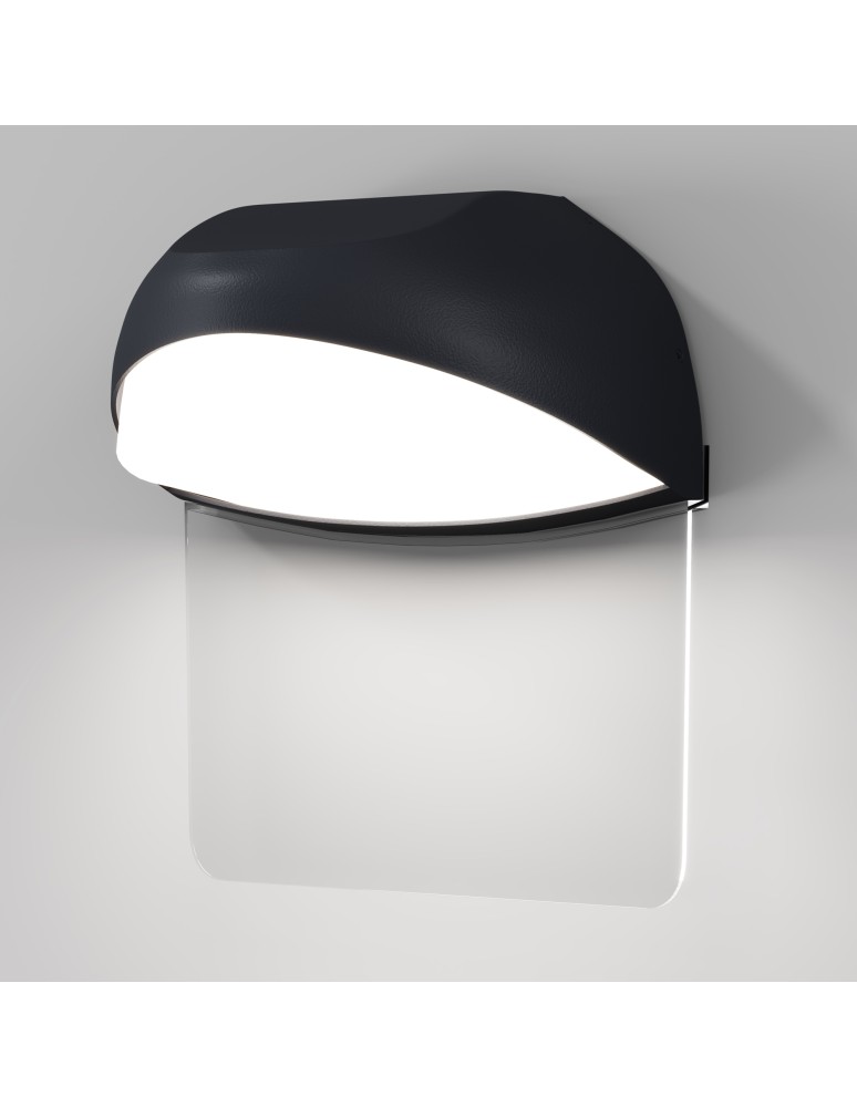 Outdoor wall lamps - Maytoni Outdoor Gloss LED wall sconce/wall lamp 7W 500lm 3000K IP65 Graphite O447WL-L7GF3K - product kolory-swiatla.pl 5