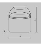 Outdoor wall lamps - Maytoni Outdoor Gloss LED wall sconce/wall lamp 7W 500lm 3000K IP65 Graphite O447WL-L7GF3K - product 6